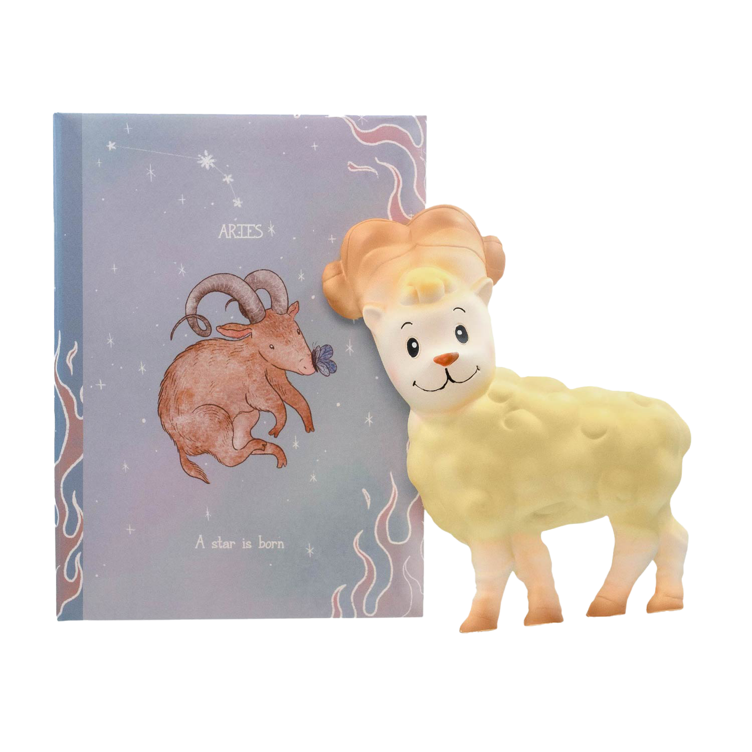 Unique Aries teething toy that is carefully hand-painted & presented in a beautiful colourful box. Being born between 21st of March and 21st of April, you will be part of the Aries zodiac sign.