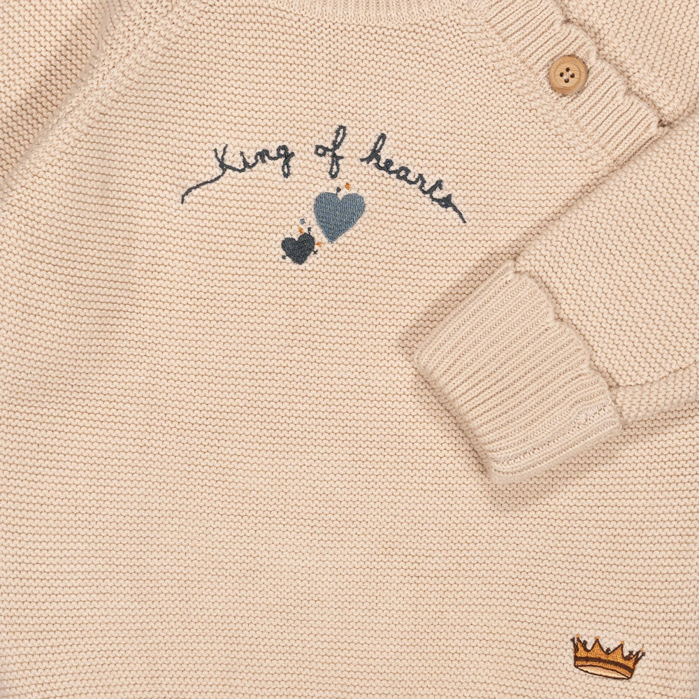 Knitted Jumper "King Of Hearts"