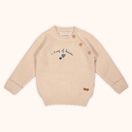 Knitted Jumper "King Of Hearts"