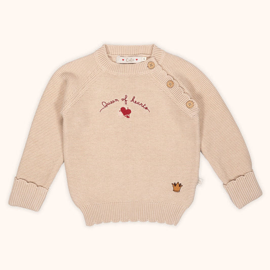 Knitted Jumper "Queen of Hearts"