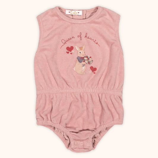 Towel Romper "Queen of Hearts"
