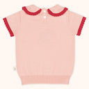 “Strawberry” Knitted Polo Top