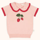 “Strawberry” Knitted Polo Top