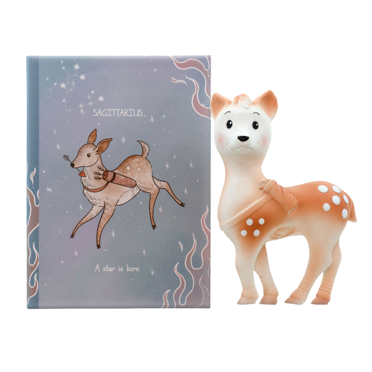 Unique Sagittarius teething toy that is carefully hand-painted & presented in a beautiful colourful box. Being born between 23rd of November and 21st of December, you will be part of the Sagittarius zodiac sign.