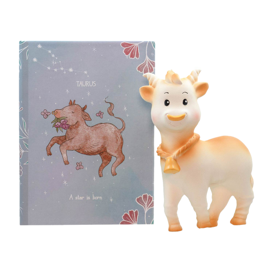 Unique Taurus teething toy that is carefully hand-painted & presented in a beautiful colourful box. Being born between 20th of April and 21st of May, you will be part of the Taurus zodiac sign.